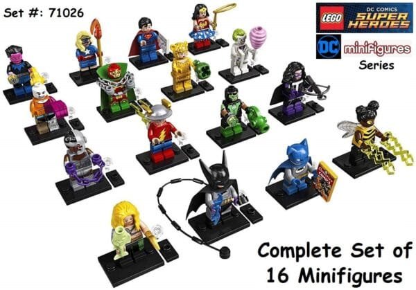 LEGO - DC Comics Super Heroes Series - Complete Set of 16 Building Toy Minifigures
